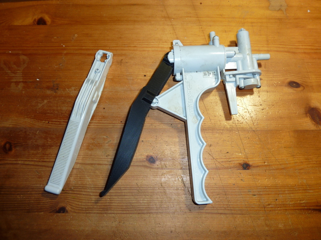 Replacement of Vacuum Pump Handle. Neuer Hebel fÃ¼r Vacuumpumpe