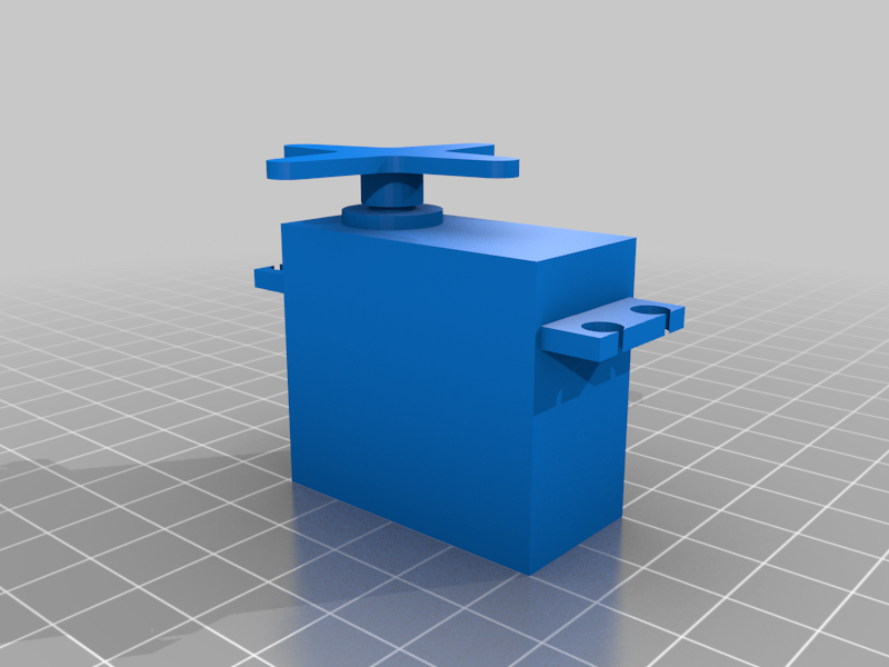 Parallax Continuous Rotation Servo  w/ Horn (.dwg and .stl formats)