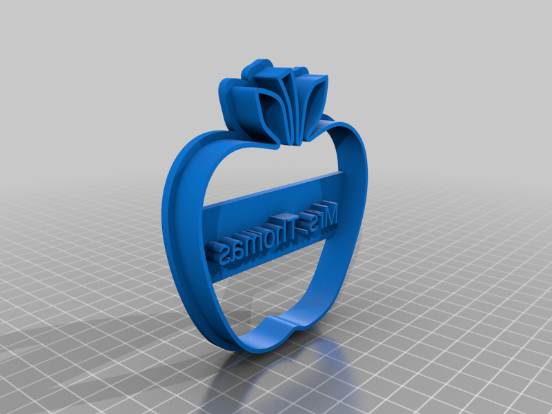 Customizable Teacher Appreciation Apple Cookie Cutter