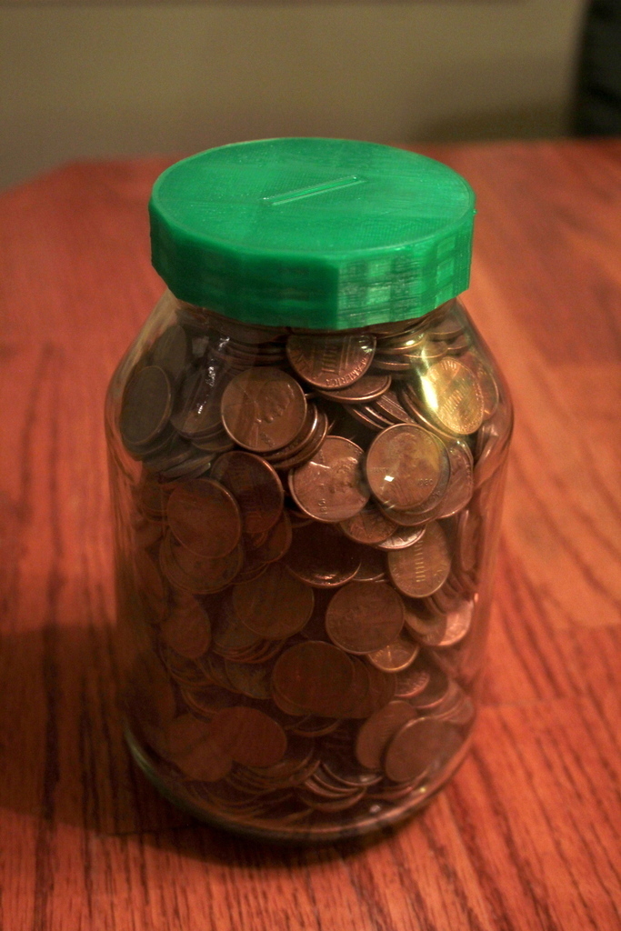 Coin Slot Lid for Canning Jar