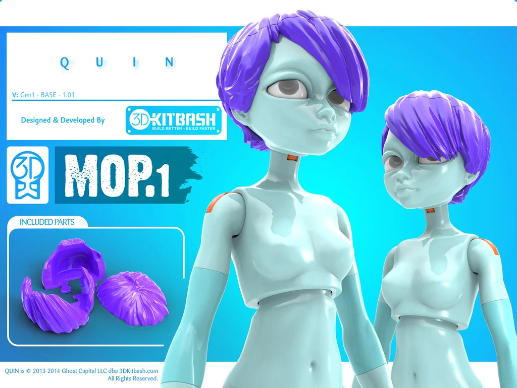 Quin G1: Mop1 - Hairy EXCLUSIVE - 3DKitbash.com