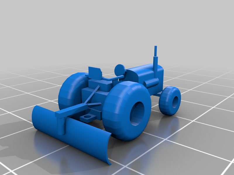 N scale tractor with Back blade