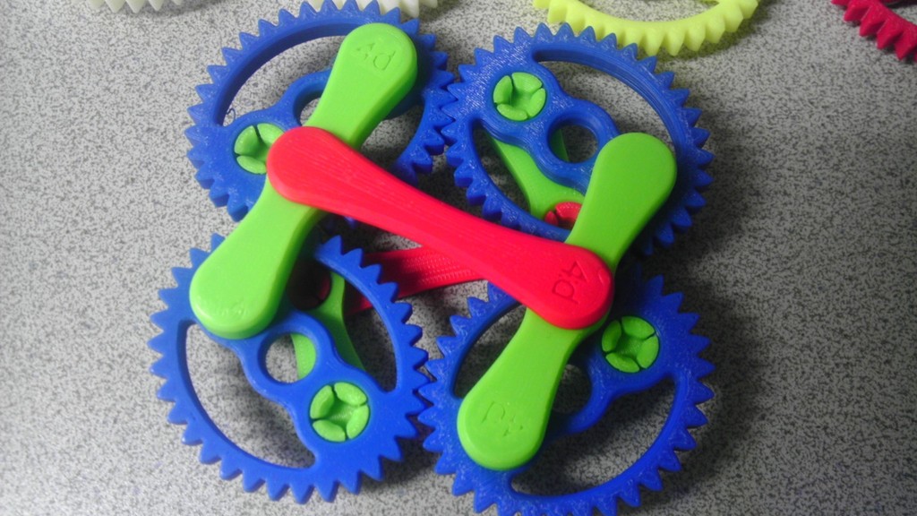 Elliptical Gear Set with connecting links.