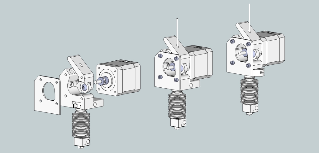 3DMON's DD Extruder for the E3D Hotend