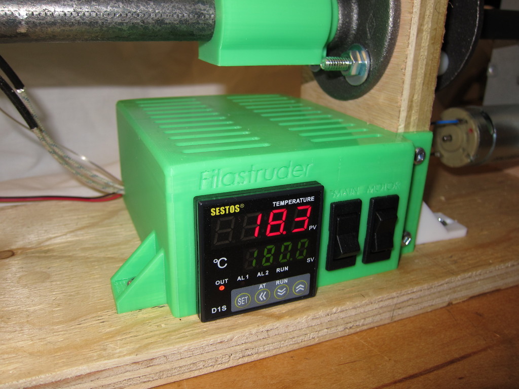 Filastruder Electronics Enclosure v3 & Hopper Funnel v3 (Based on the original by Tim Elmore)