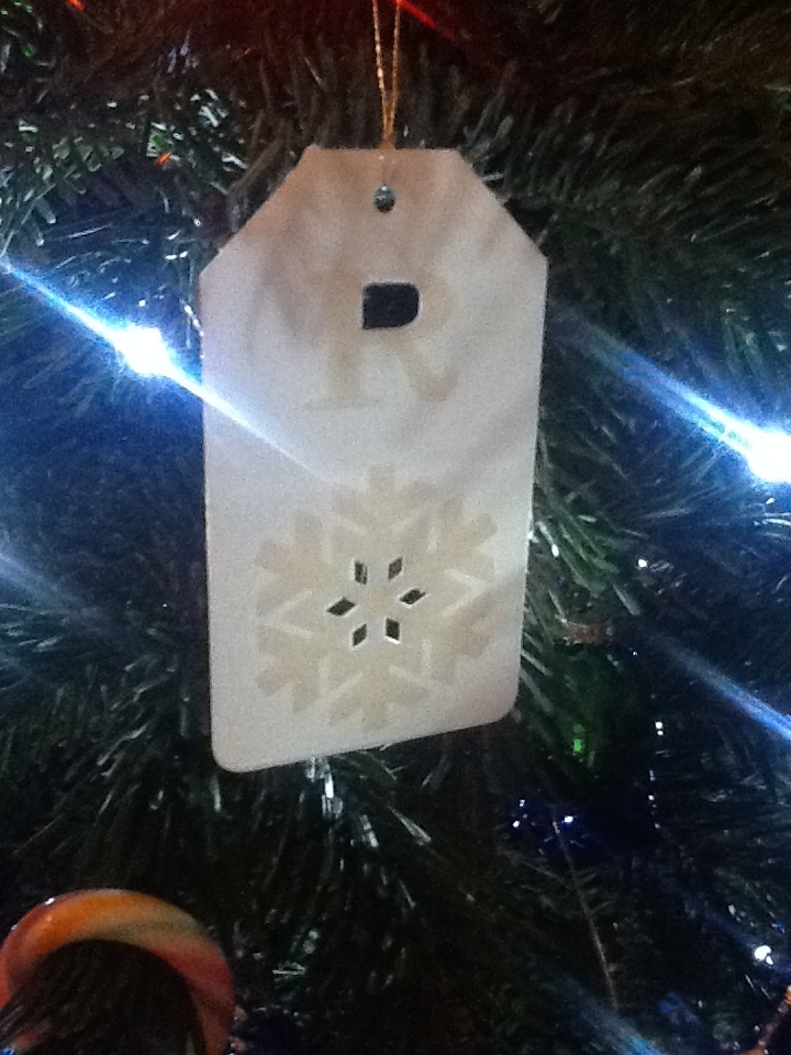 Embossed Snowflake Gift Tag - Monogram