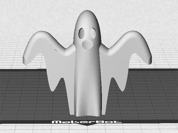 Ghost (hollow) - Print in White, Natural or Glow-in-the-Dark PLA
