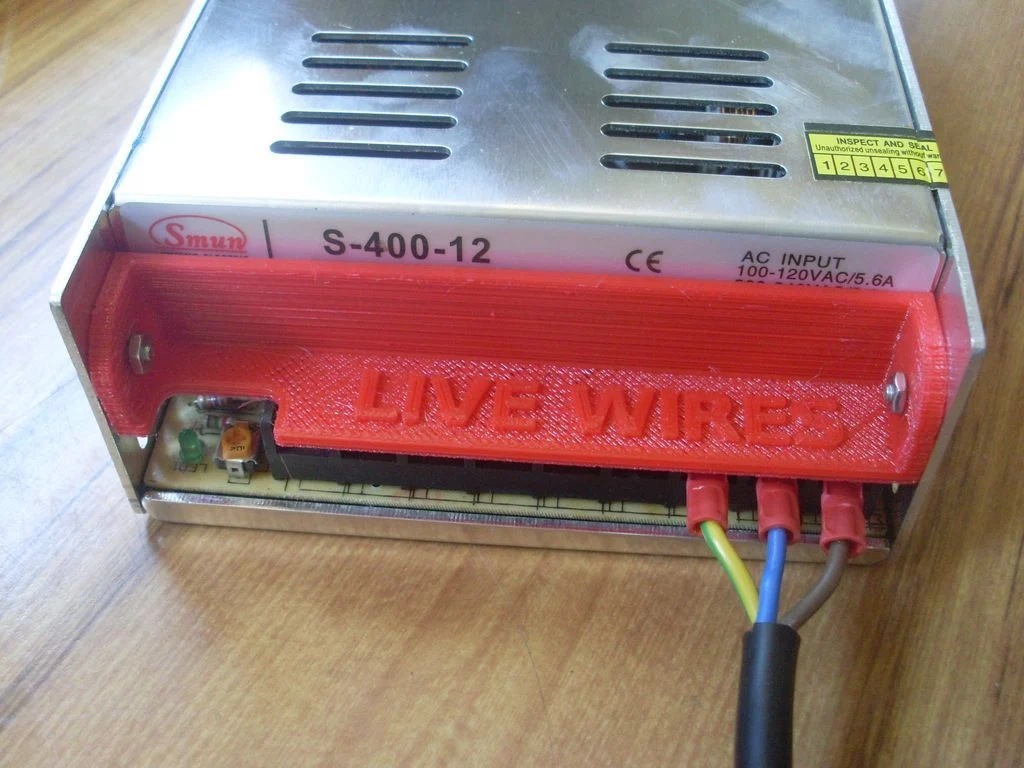 Reprap power supply terminal cover