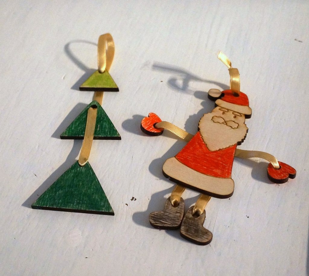 Santa Claus and Christmas tree