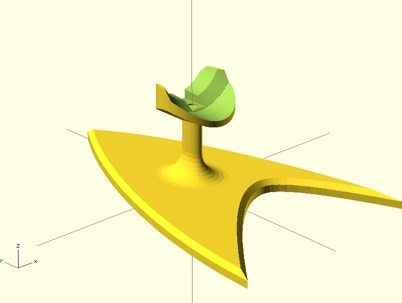 Stand for NCC-1701 Enterprise (Thingiverse 133752)