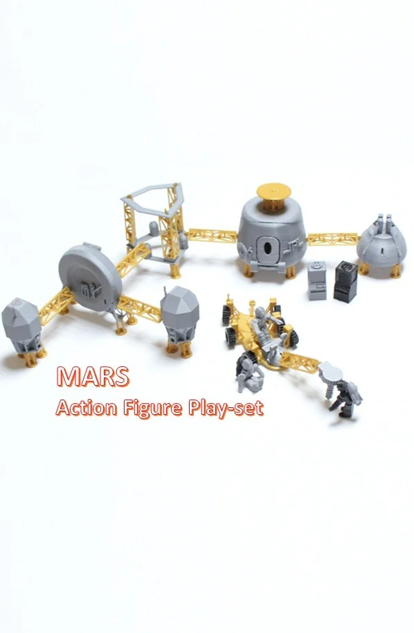 Astronaut Action Figure Play Set for Alien invasion of Mars