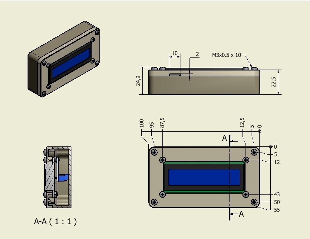 LCD HOUSING, 16x2