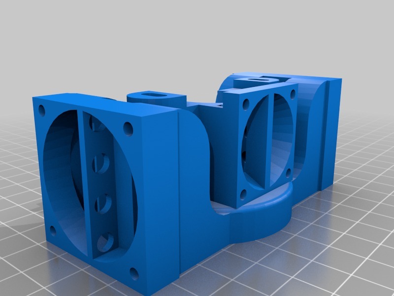 Combined J-Head/object cooling system for Gregs/Wade extruder, iteration 6 Remixed