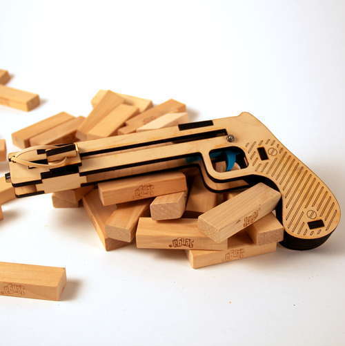 Laser Cut Jenga Pistol