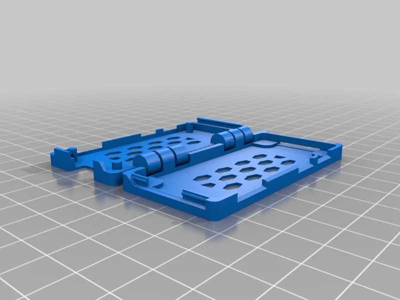 raspberry pi zero w case: hinges + snap shut + ventilation