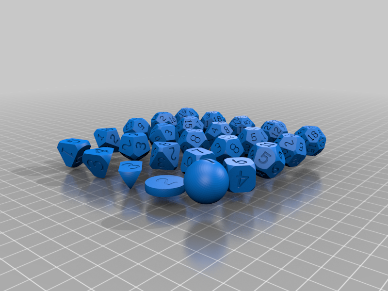 Complete Dice Set (D1 to D25)