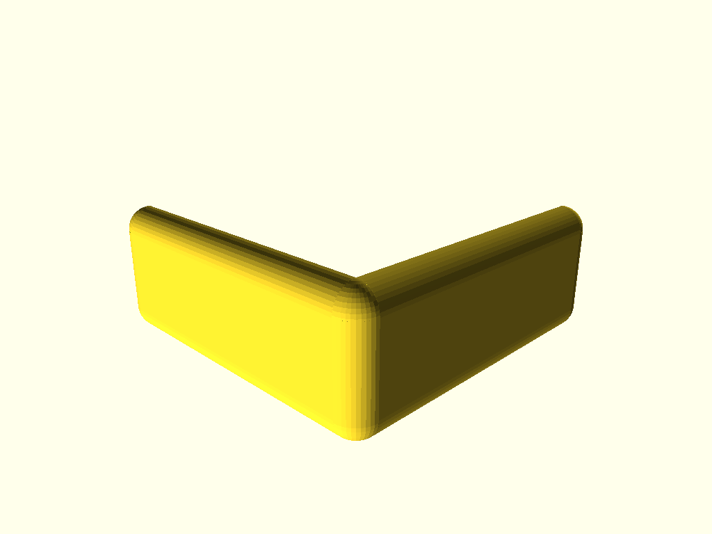 Corner for a cabinet, box etc. (adjustable)