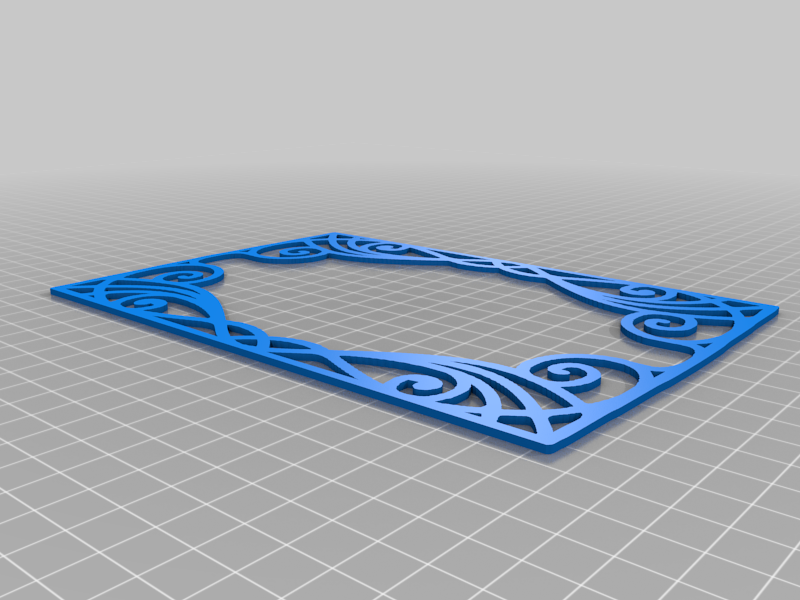 Art Nouveau Wave Pattern Picture Frame