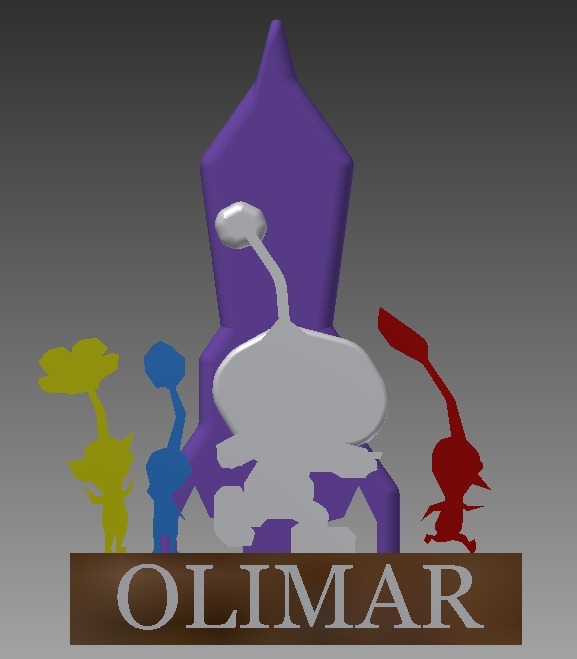 Olimar and Pikmin Statue
