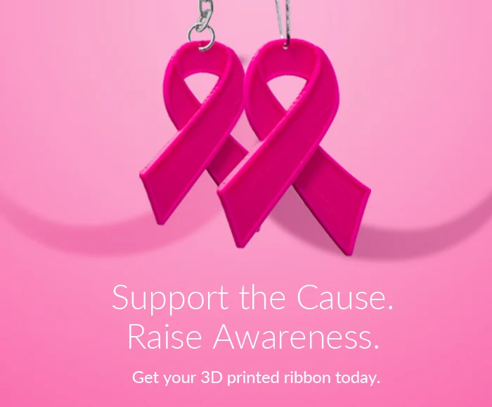 3D Printed Breast Cancer Ribbon