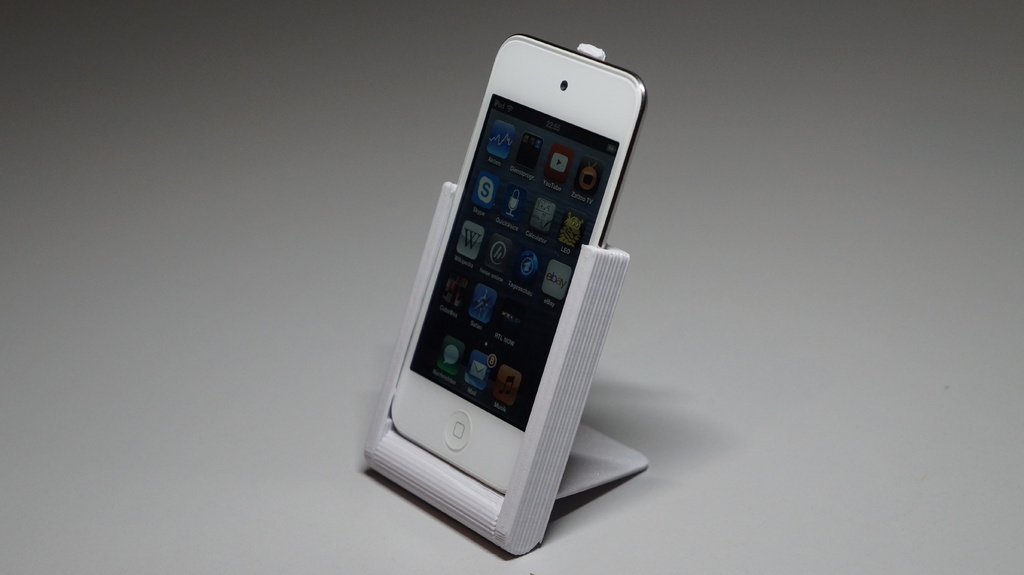 Hinged iPod touch stand