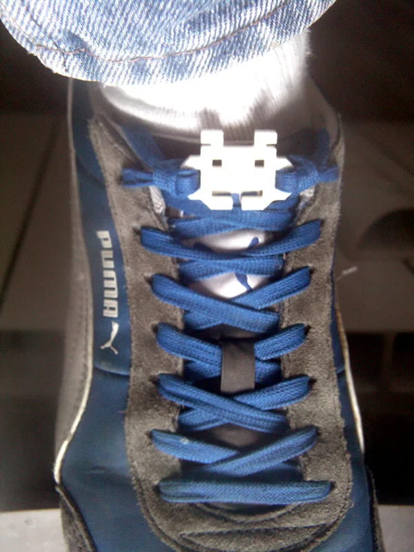Space Invader Shoes Laces Lock