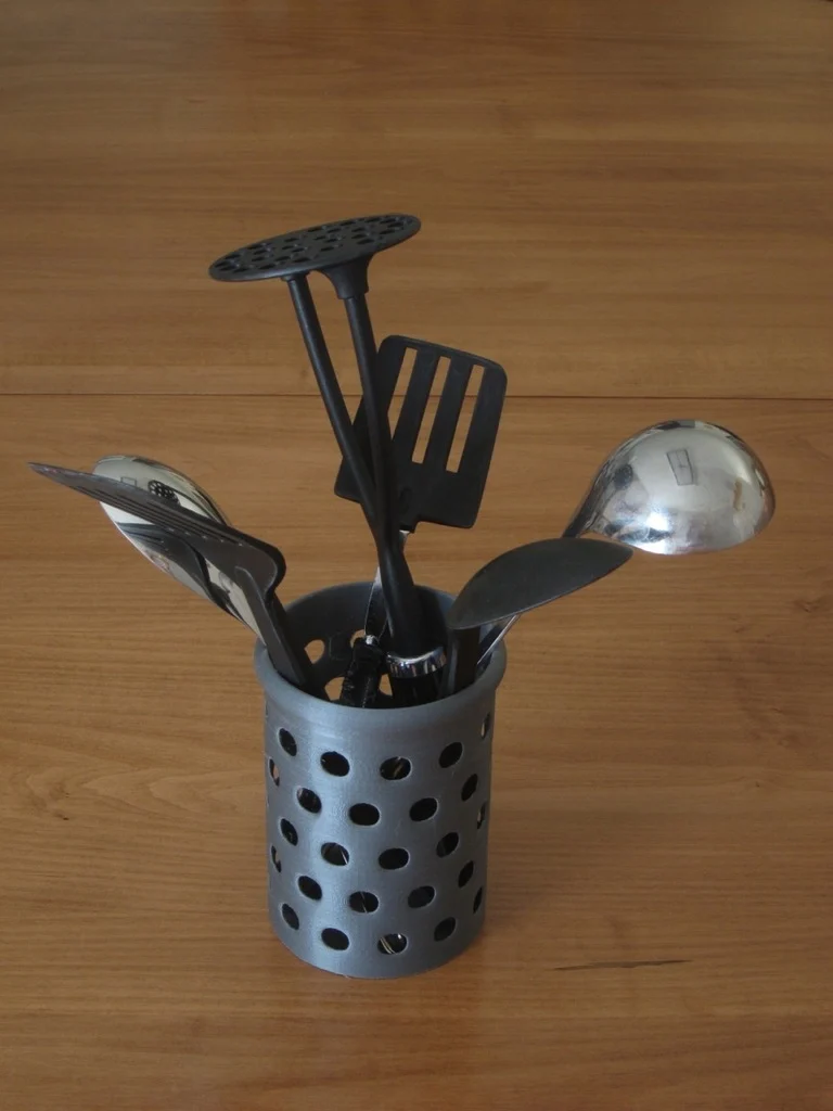 Utensil Holder or Desktop Trash Can