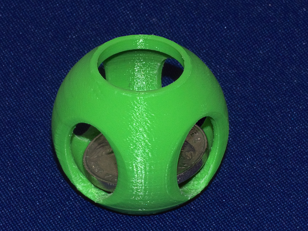 Coin in sphere - parameterised