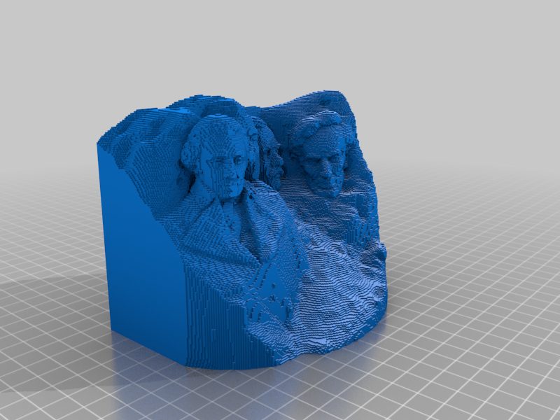 Pixelated Mount Rushmoore