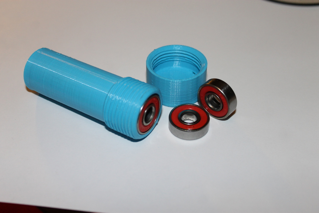 Storage tube for 10 off 608 type bearings.