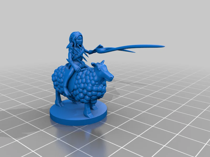 Gnome Warlock on Riding Sheep