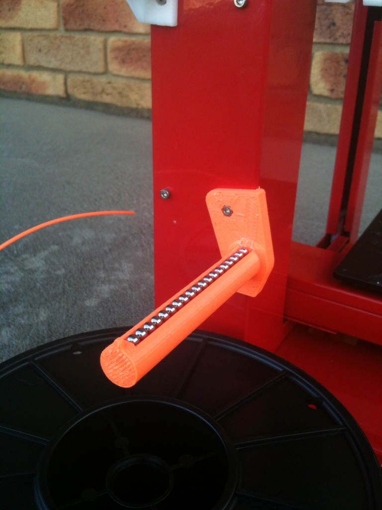 Ball bearing spool holder for UP printer.
