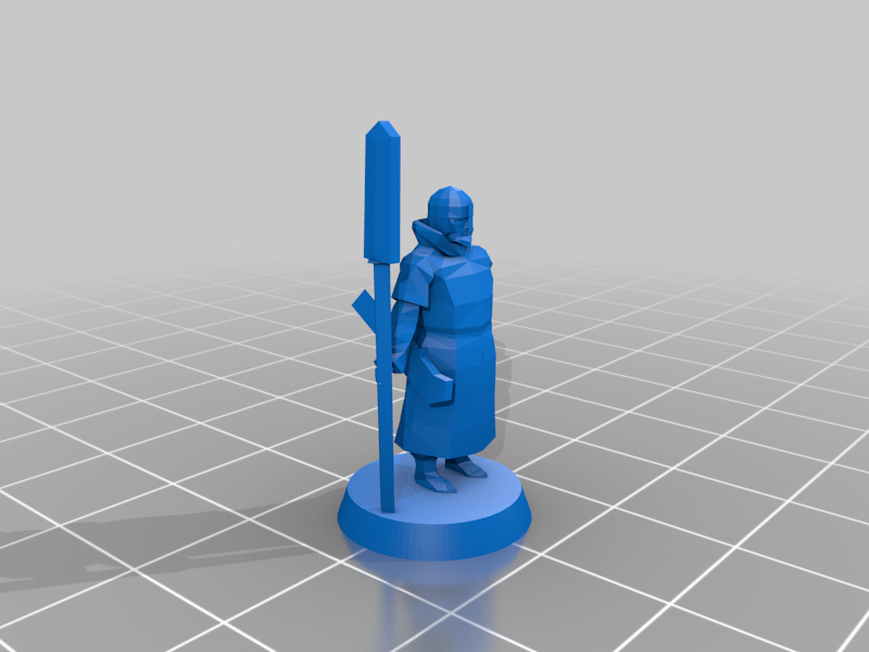 Moscow warrior with polearm 18mm