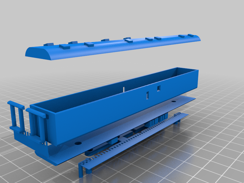 N scale South African Blue Train Baggage Car