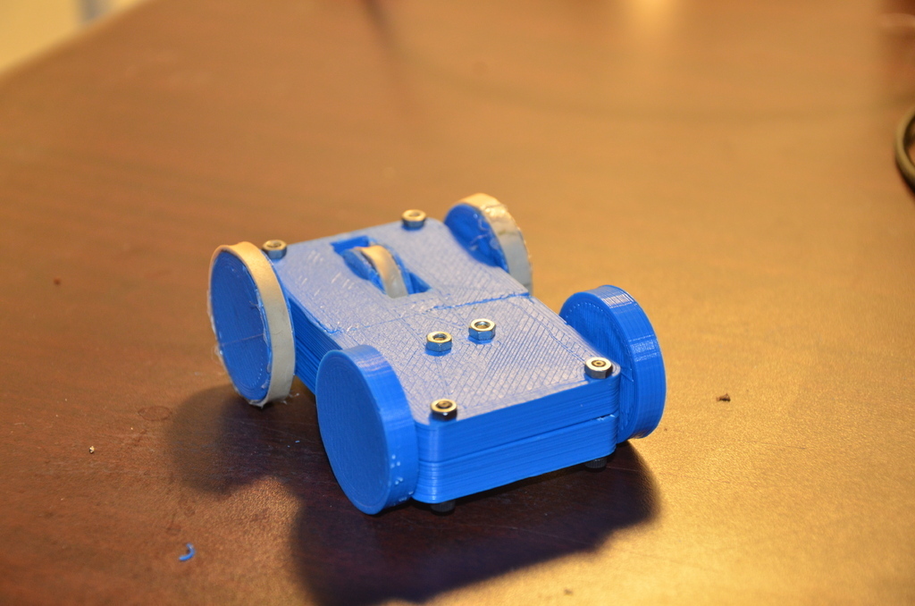 Rubber Band Pull-Back Car