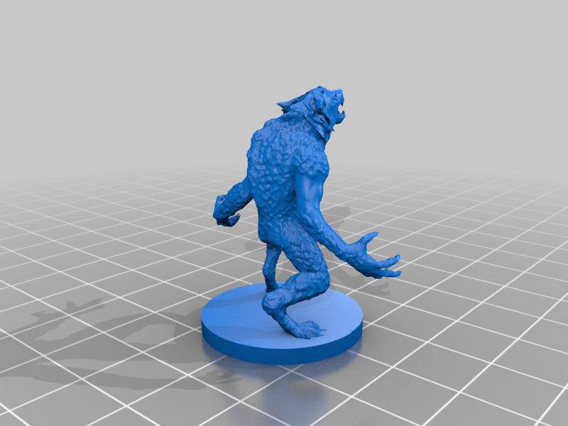 28mm Werewolf miniature for tabletop Rpg