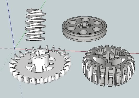 badBrick Worm, and Tree Gear Set.