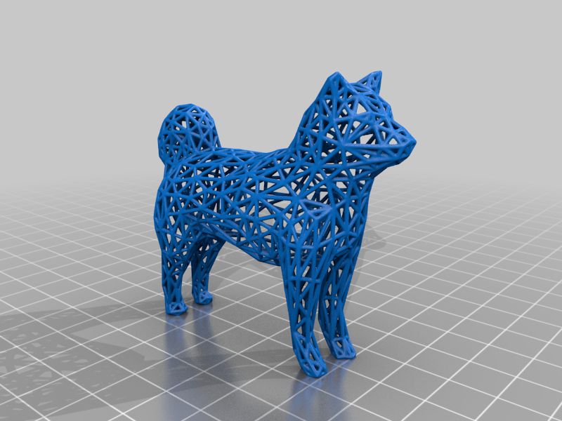 WireFrame Dog Shiba Inu