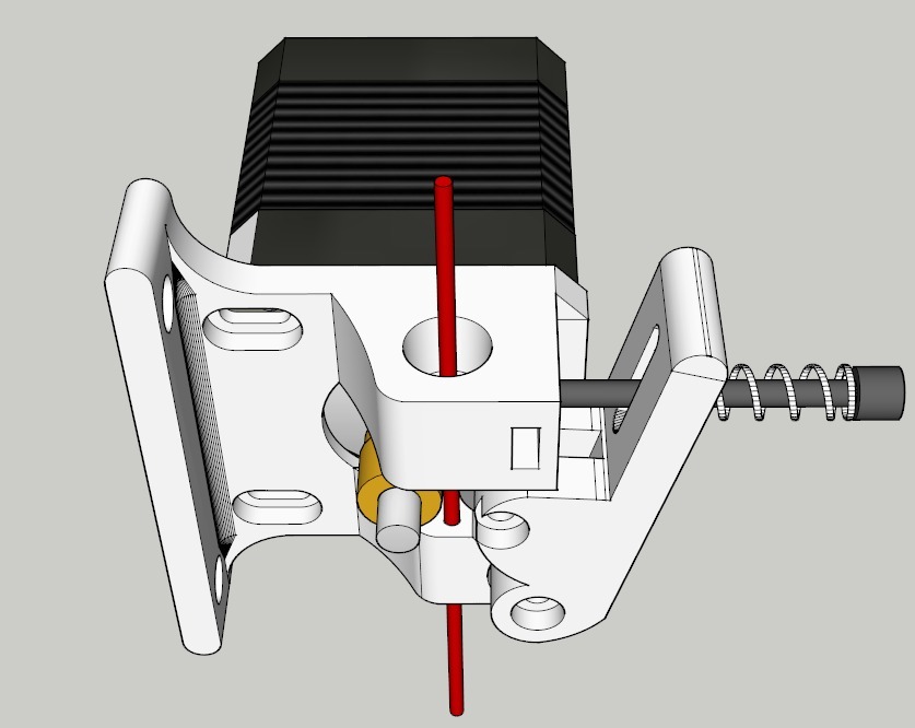 Bowden Direct Extruder for 1.75mm filament