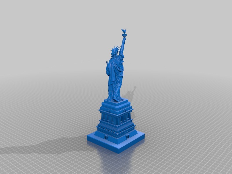 Statue of Liberty with base building