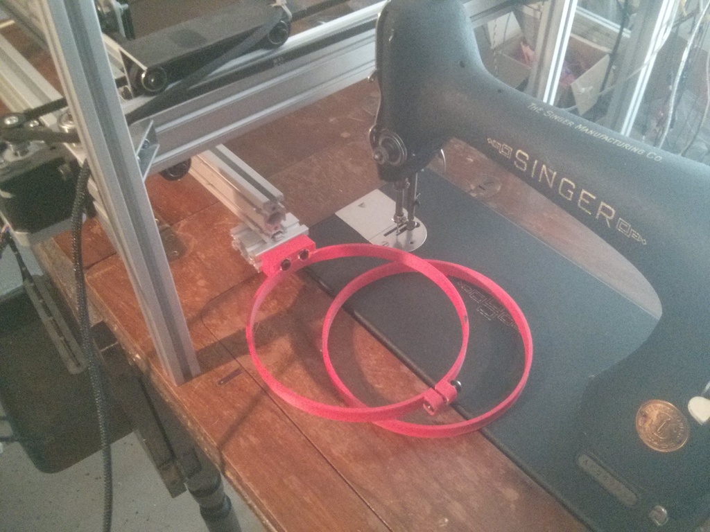 Machine embroidery hoops
