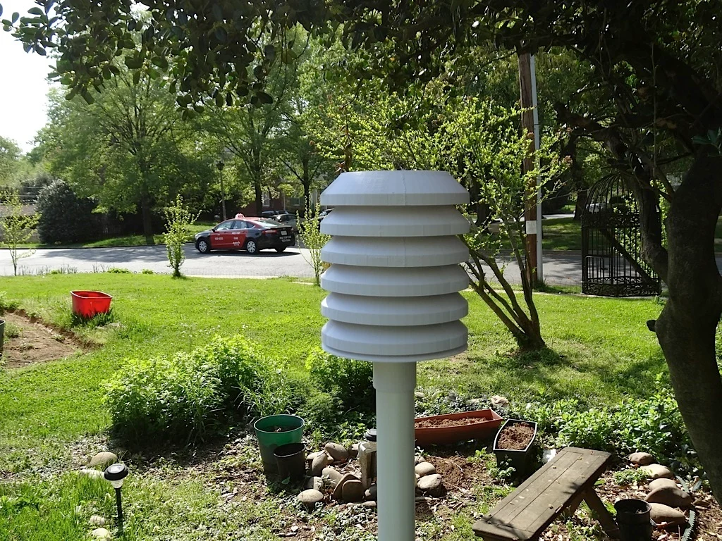 Stevenson screen for wireless meteorological sensor