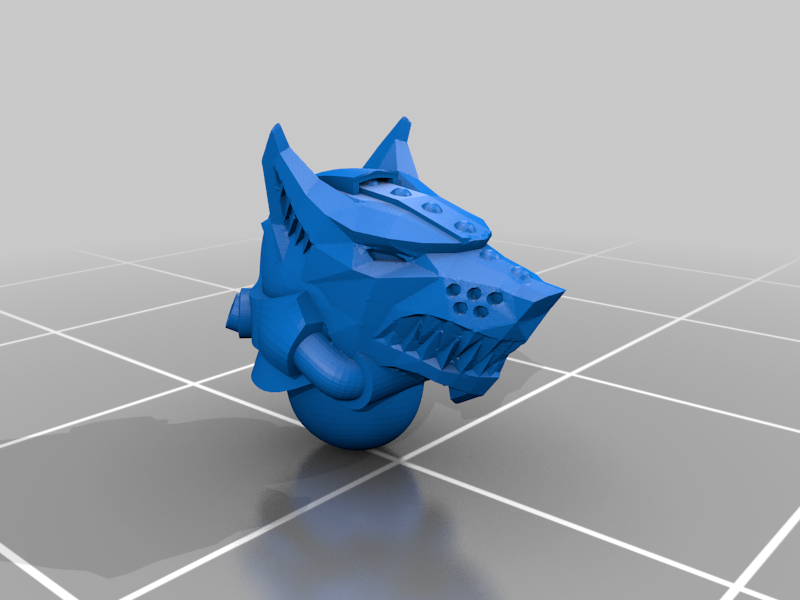 Metal Wolf Head Helmet