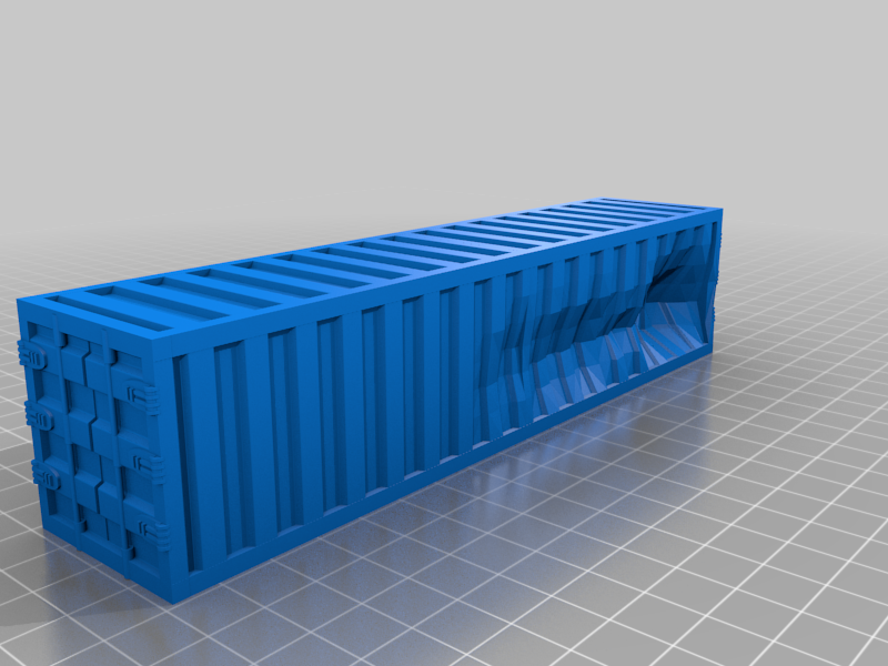 Gaslands Damaged 40ft Shipping Container
