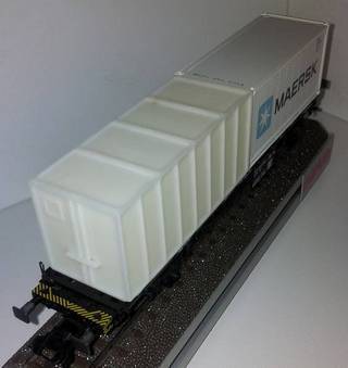 Container 20 feet for HO model train
