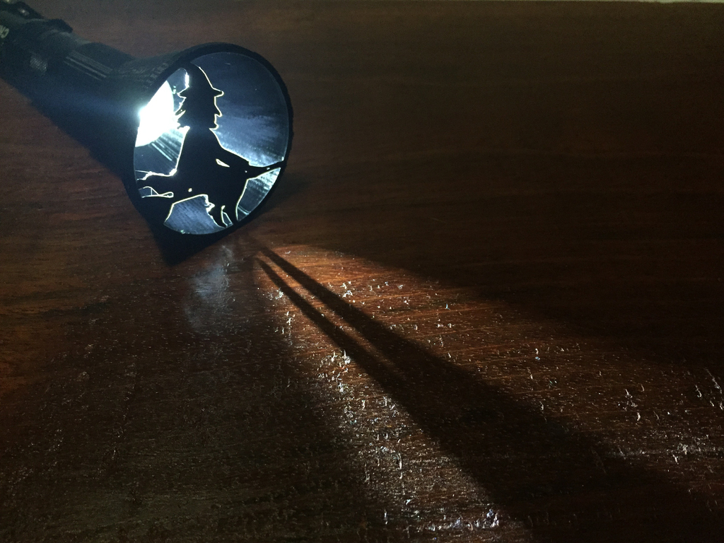 Customizable Halloween Flashlight Projector