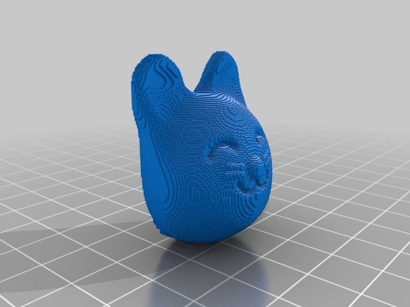 (3D Slash) cat face with flat back