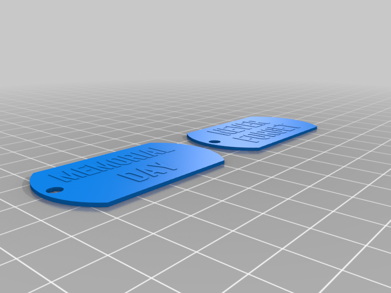 Memorial Day Dog Tag Set