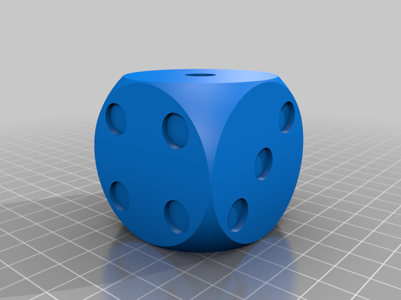 Dé arrondi / Round Dice, 6 faces