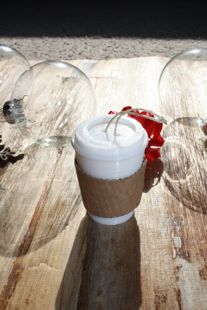 Eco-Friendly Coffee Cup Christmas Ornament